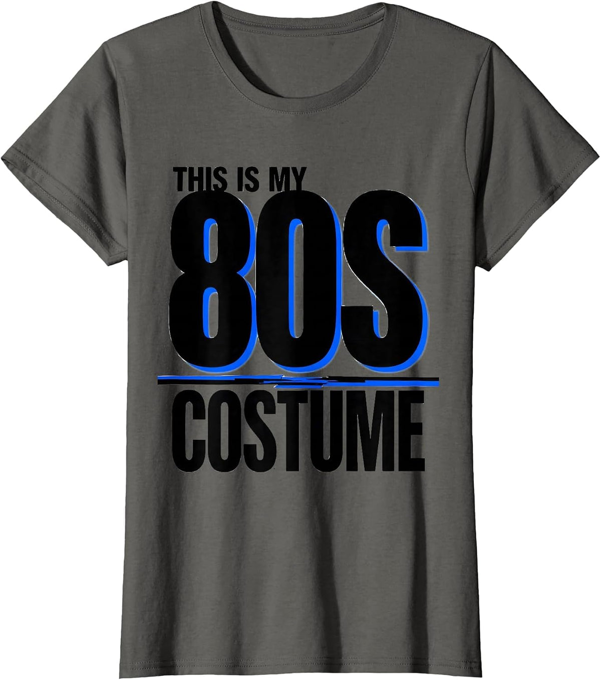 Women's This Is My 80s Costume Funny Retro Throwback Party T-Shirt - Asphalt Grey
