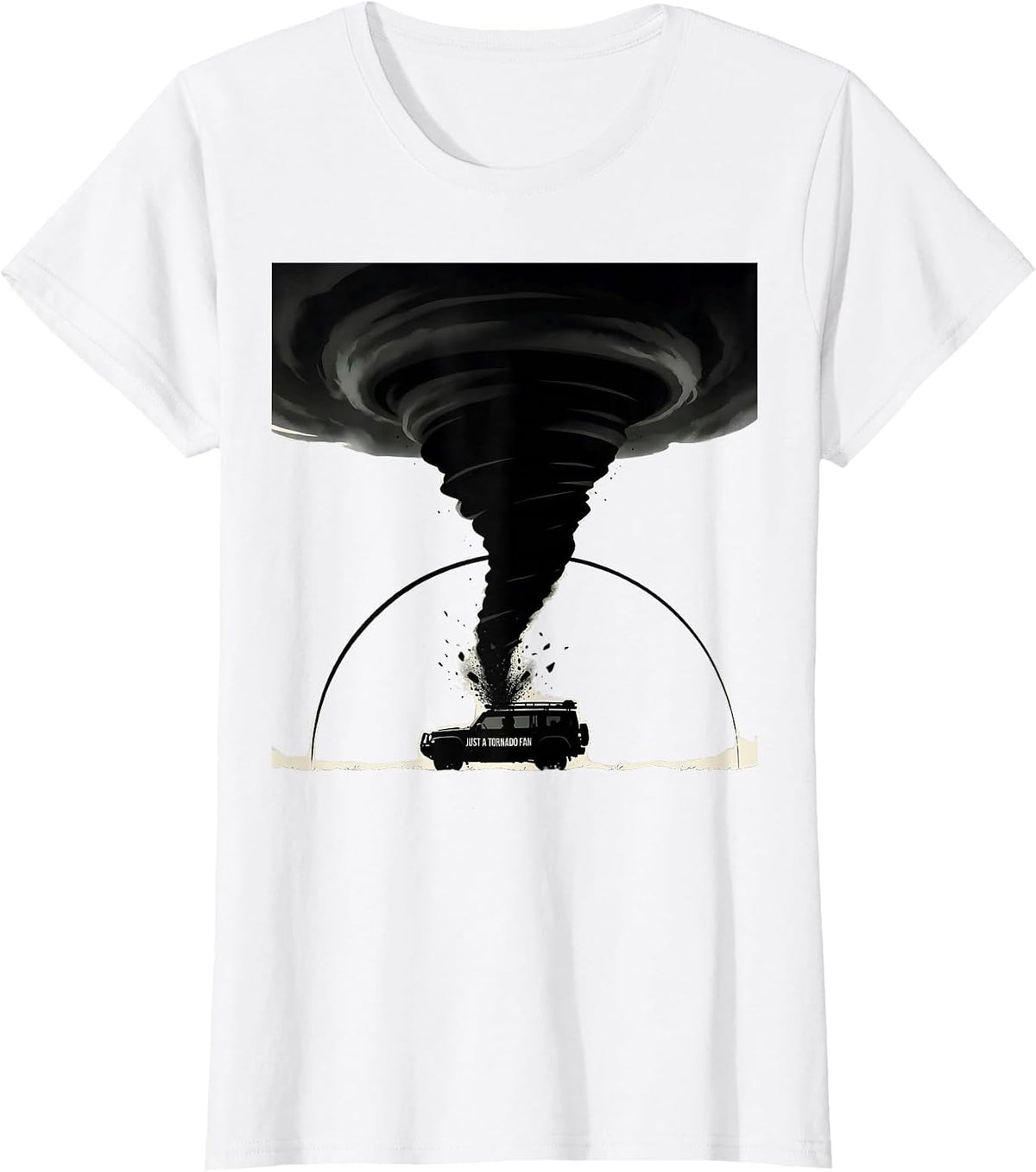 Women's Just A Tornado Fan Funny Storm Chaser Meteorology Humor T-Shirt - White