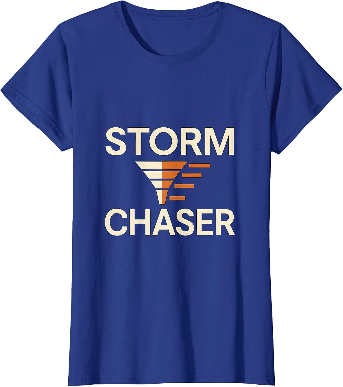 Women's Storm Chaser Minimalist Tornado Meteorology Enthusiast T-Shirt - Royal Blue