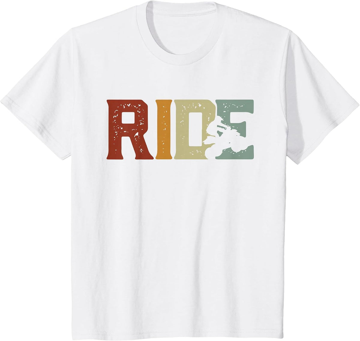 Quad Men Boys Women Quadrider ATV Four Wheeler Mud Dirt T-Shirt - White