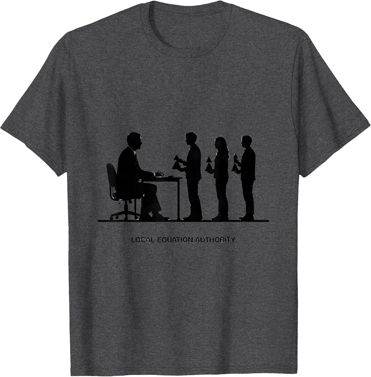 Men's Local Equation Authority Funny Math Teacher Gift Sarcastic T-Shirt - Dark Heather Grey