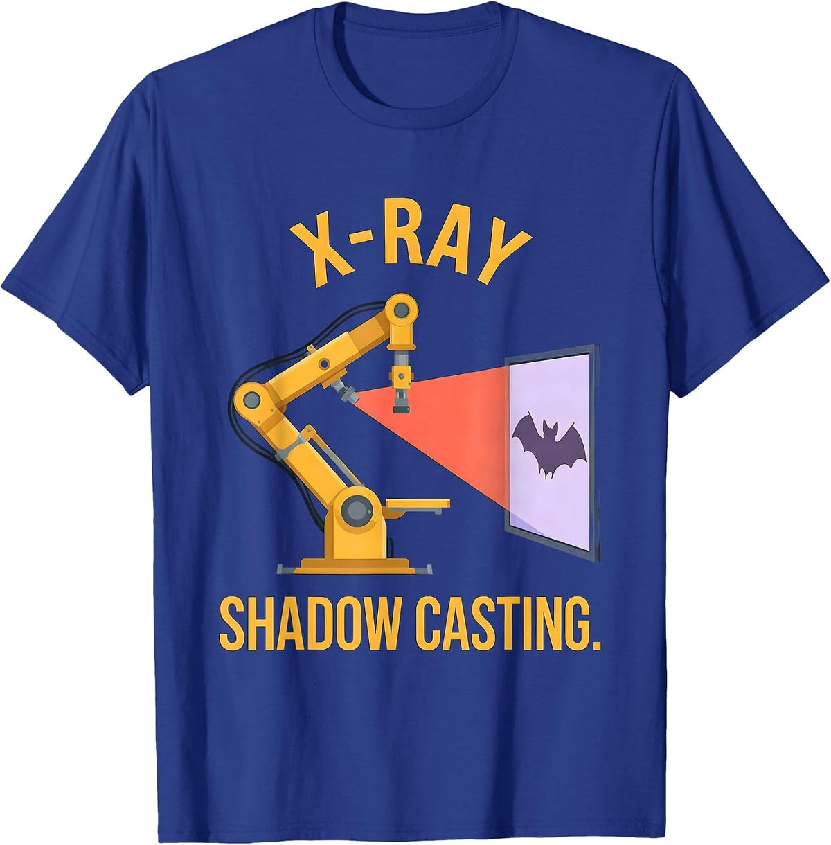 X-Ray Shadow Casting Funny Radiology Tech Halloween Pun T-Shirt - Royal Blue