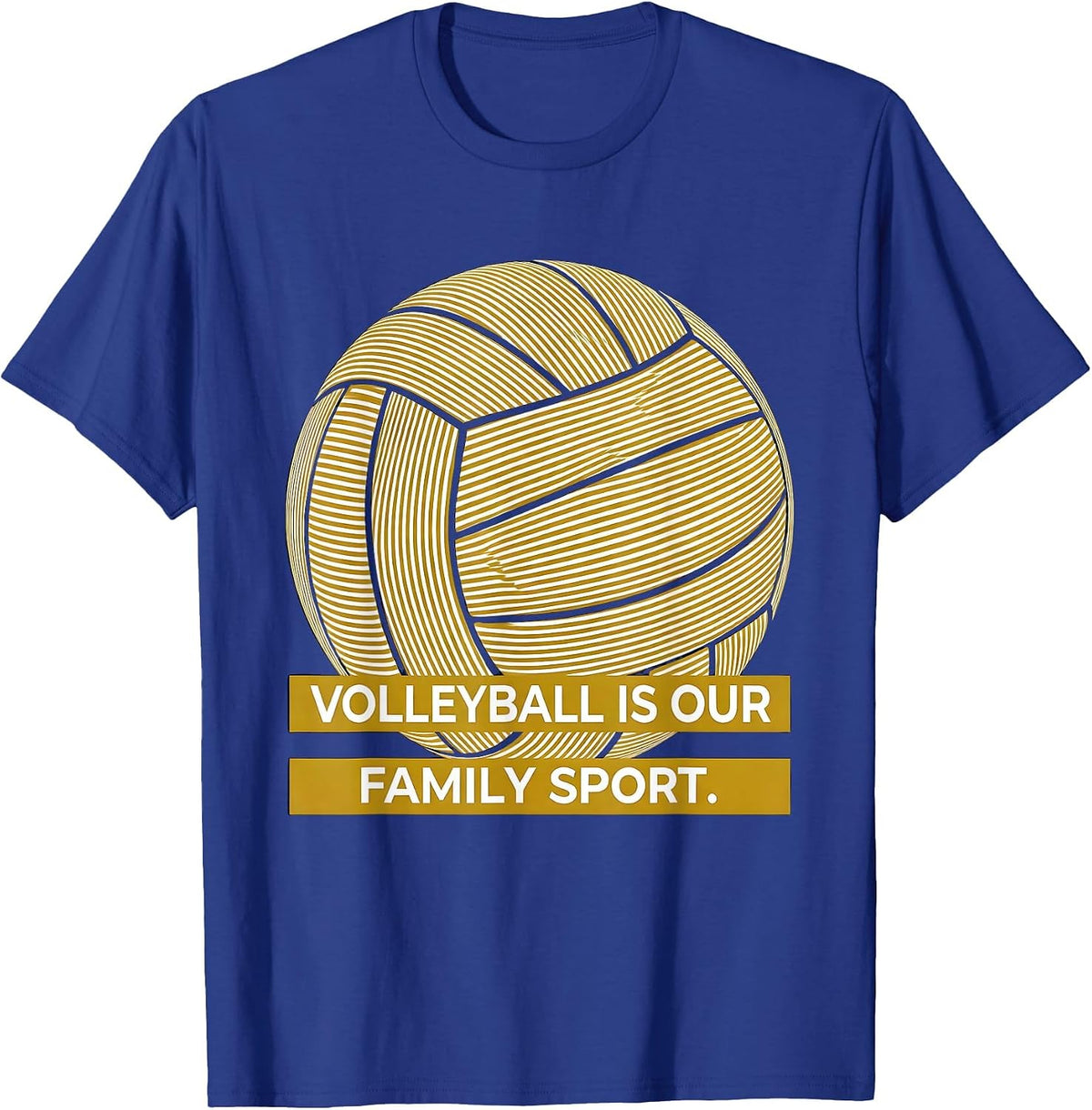 Men's Volleyball Is Our Family Sport Volleyball Mom T-Shirt - Royal Blue