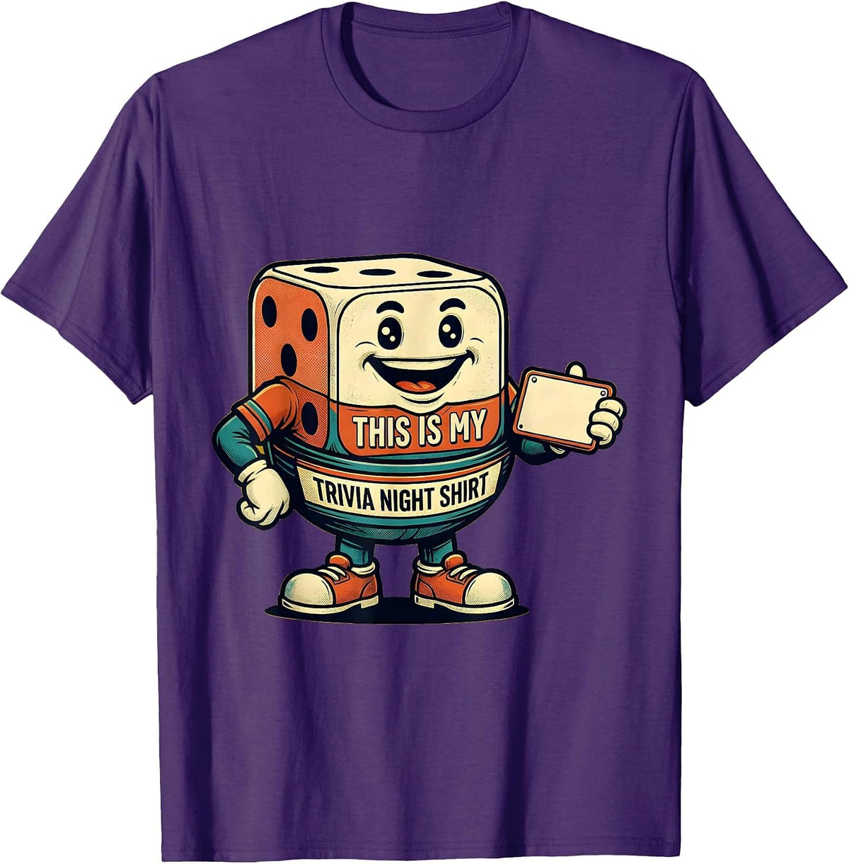 Men's This Is My Trivia Night Shirt Funny Board Game Night Humor T-Shirt - Purple