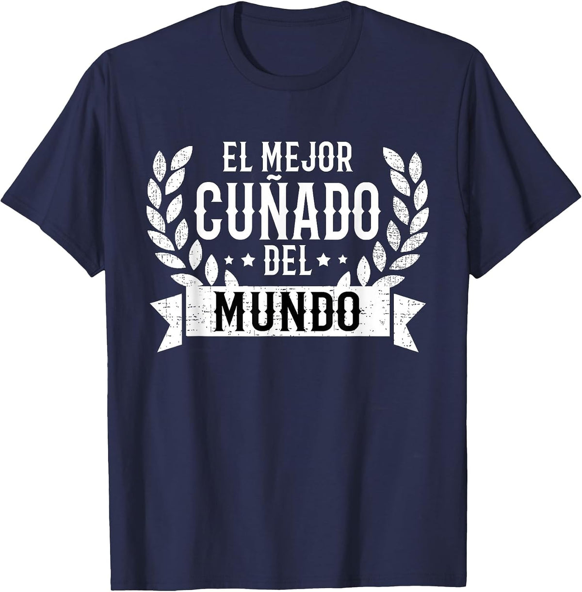 El Mejor Cunado Del Mundo Spanish Brother in Law T-Shirt - Navy Blue