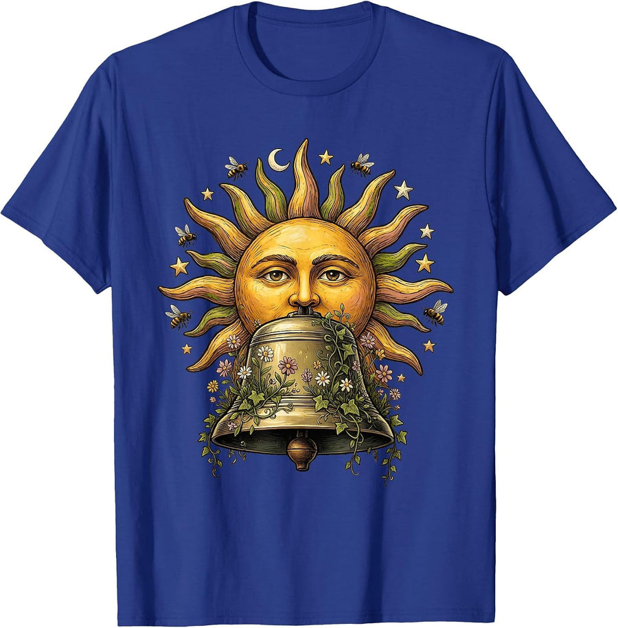 4th Grade Teacher Vintage School Bell Sunbeams T-Shirt - Royal Blue