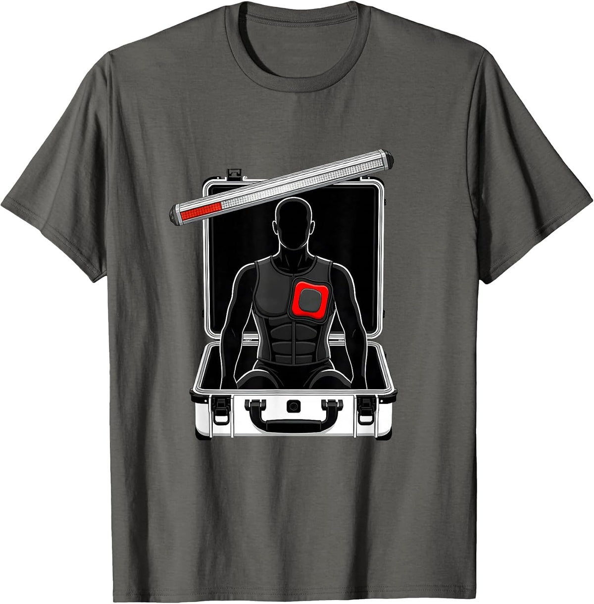 Men's EMS Case Mannequin Blunt Training Humor Paramedic T-Shirt - Asphalt Grey