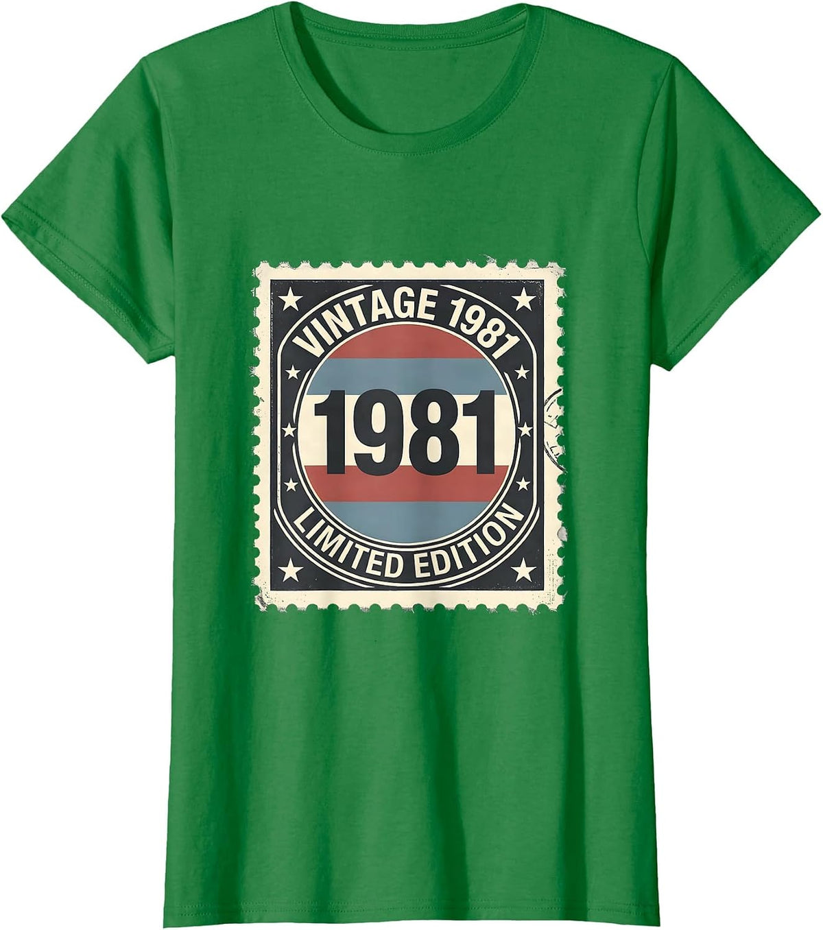 Vintage 1981 Limited Edition Stamp 40th Birthday Gift Men T-Shirt - Kelly Green