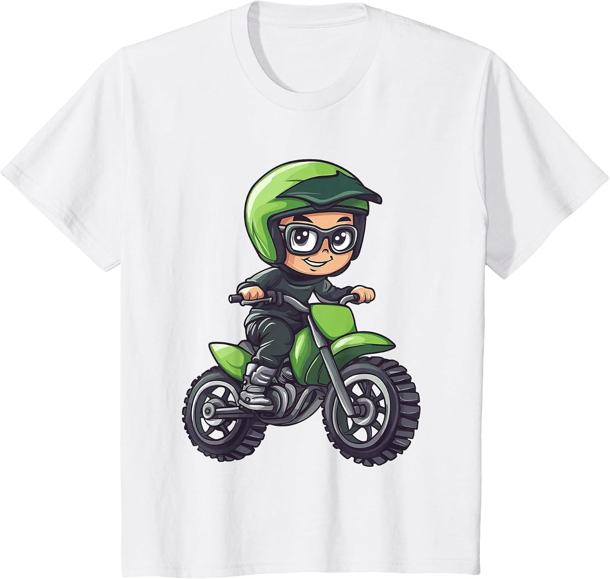 Kids Dirt Bike T-Shirt - White