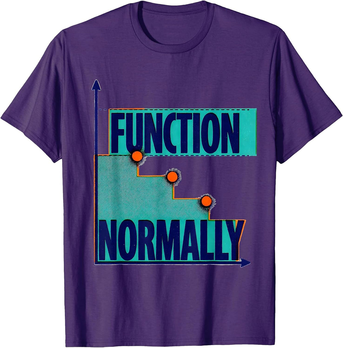 Function Normally Risograph Math Teacher Humor Gift T-Shirt - Purple