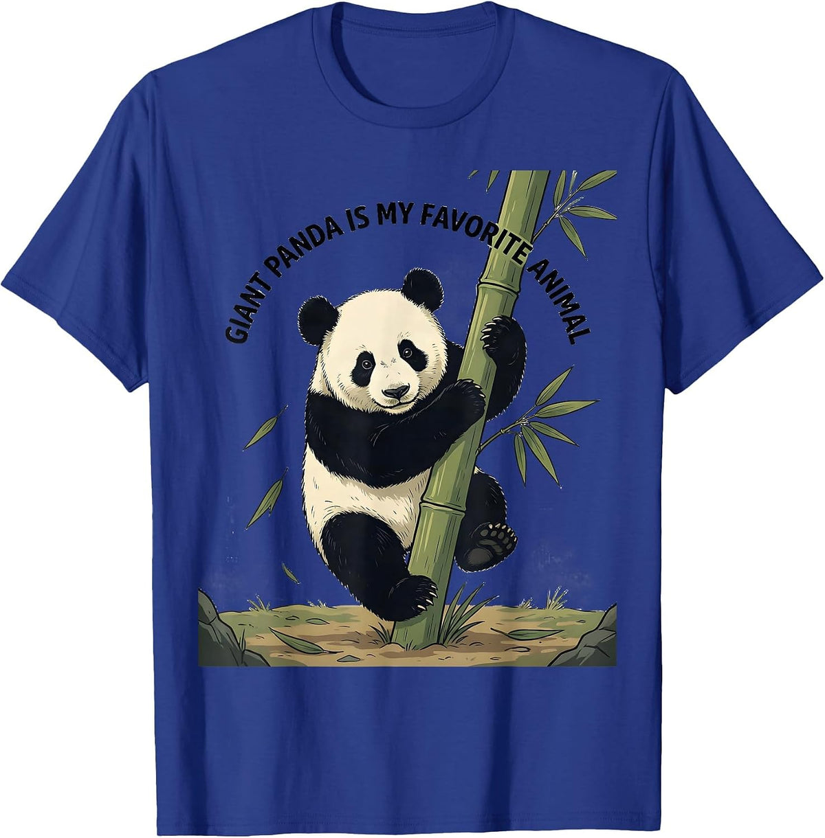 Giant Panda Is My Favorite Animal Funny Animal Lover Cute T-Shirt - Royal Blue