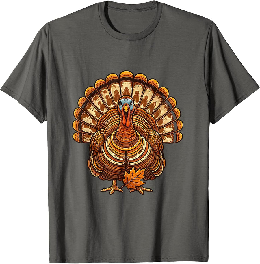 Plump Turkey CT Scan Radiology Tech Retro Thanksgiving T-Shirt - Asphalt Grey