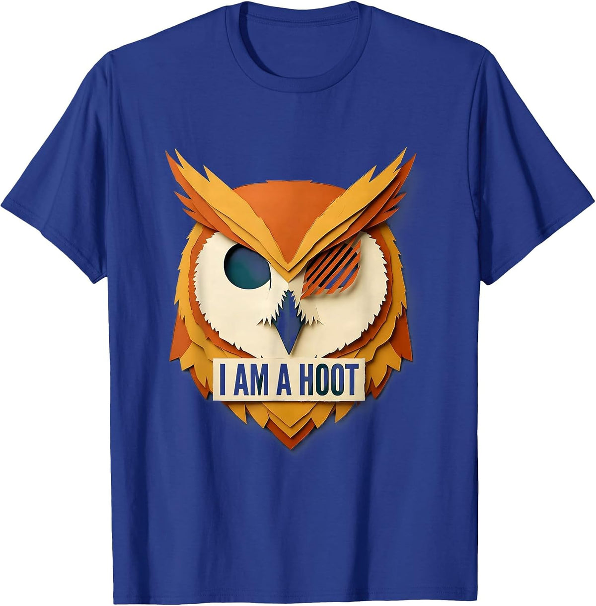 Men's I Am A Hoot Funny Owl Lover Bird Watcher Humor T-Shirt - Royal Blue