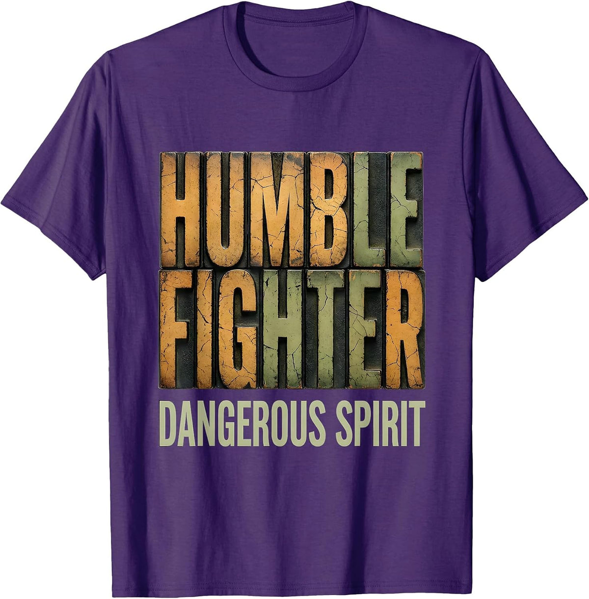 Humble Fighter Dangerous Spirit Muay Thai Design T-Shirt - Purple