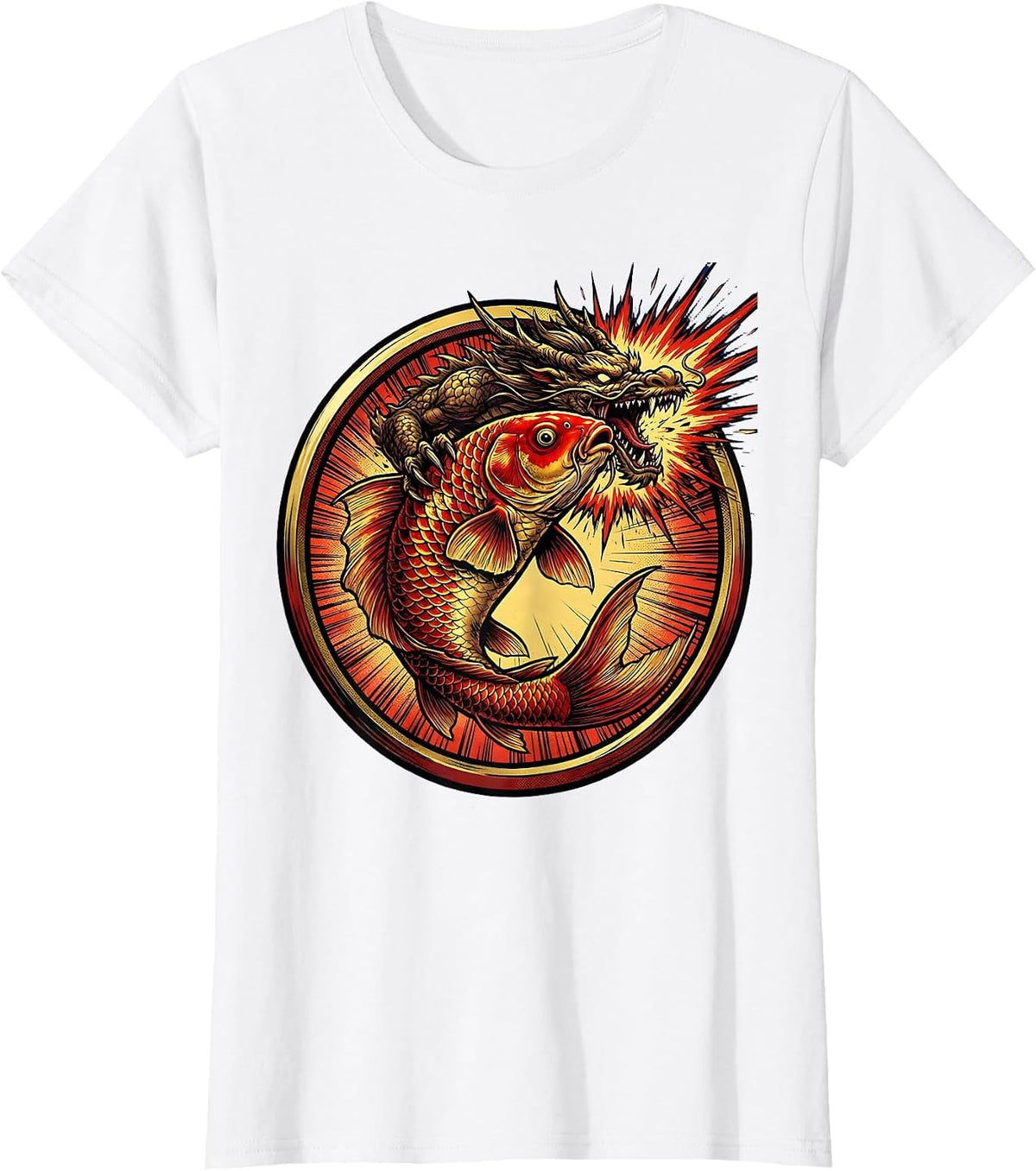Koi to Dragon Transformation Anime Art T-Shirt - White