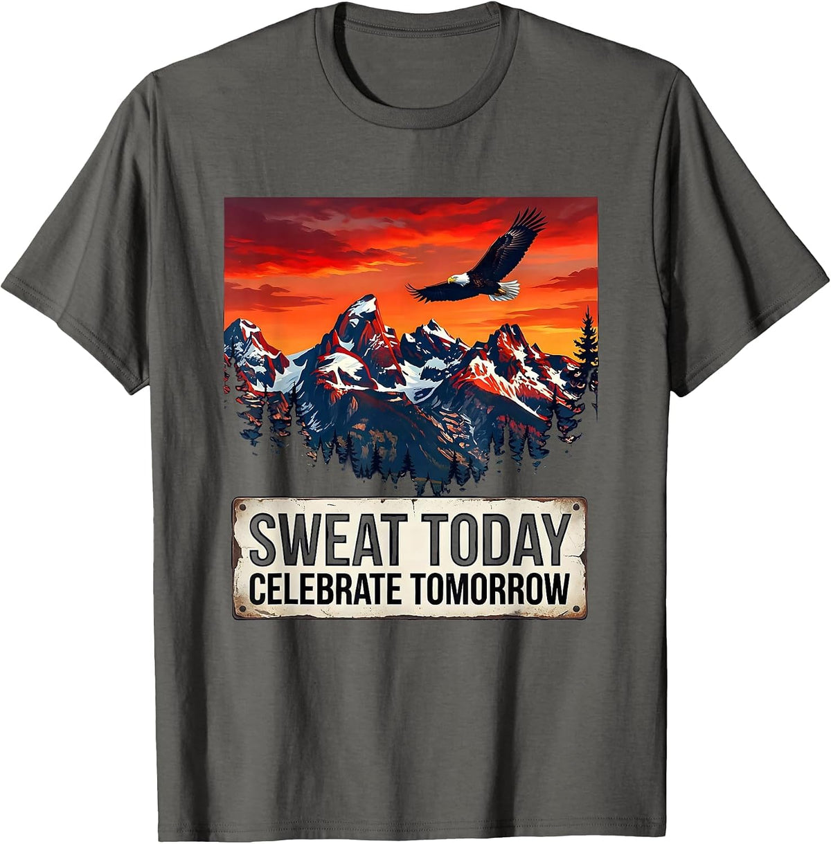 Men's Sweat Today Celebrate Tomorrow Labor Day Design T-Shirt - Asphalt Grey