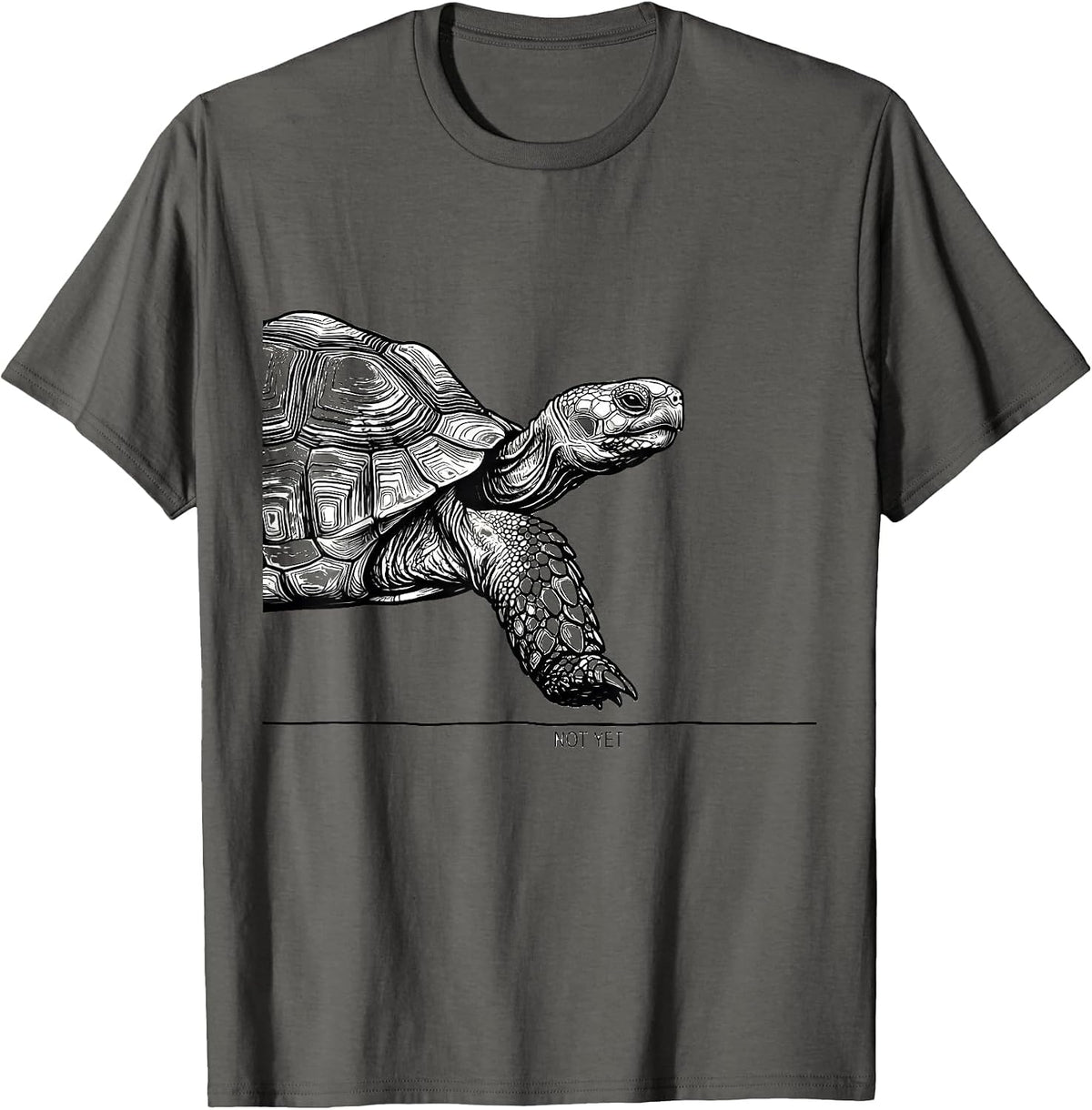 Men's Not Yet Funny Tortoise Lover Pet Owner Gift T-Shirt - Asphalt Grey