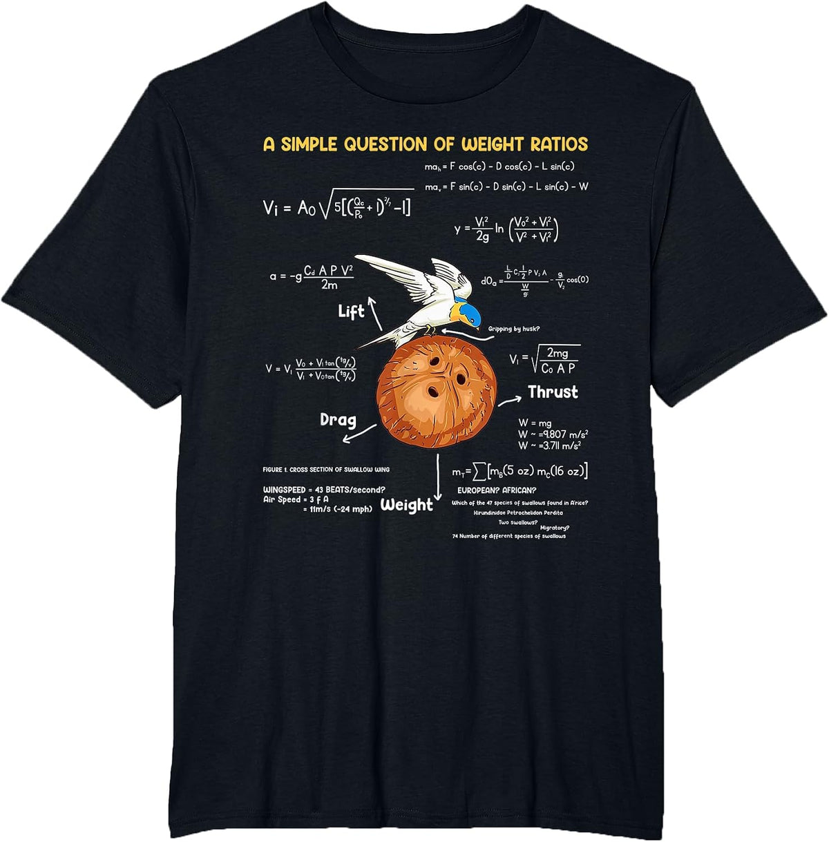 A Simple Question of Weight Ratios Funny Math Teacher T-Shirt - Black