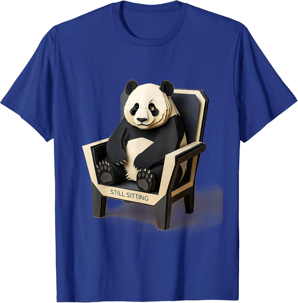 Still Sitting Funny Panda Bear Animal Lover Humor Gift T-Shirt - Royal Blue