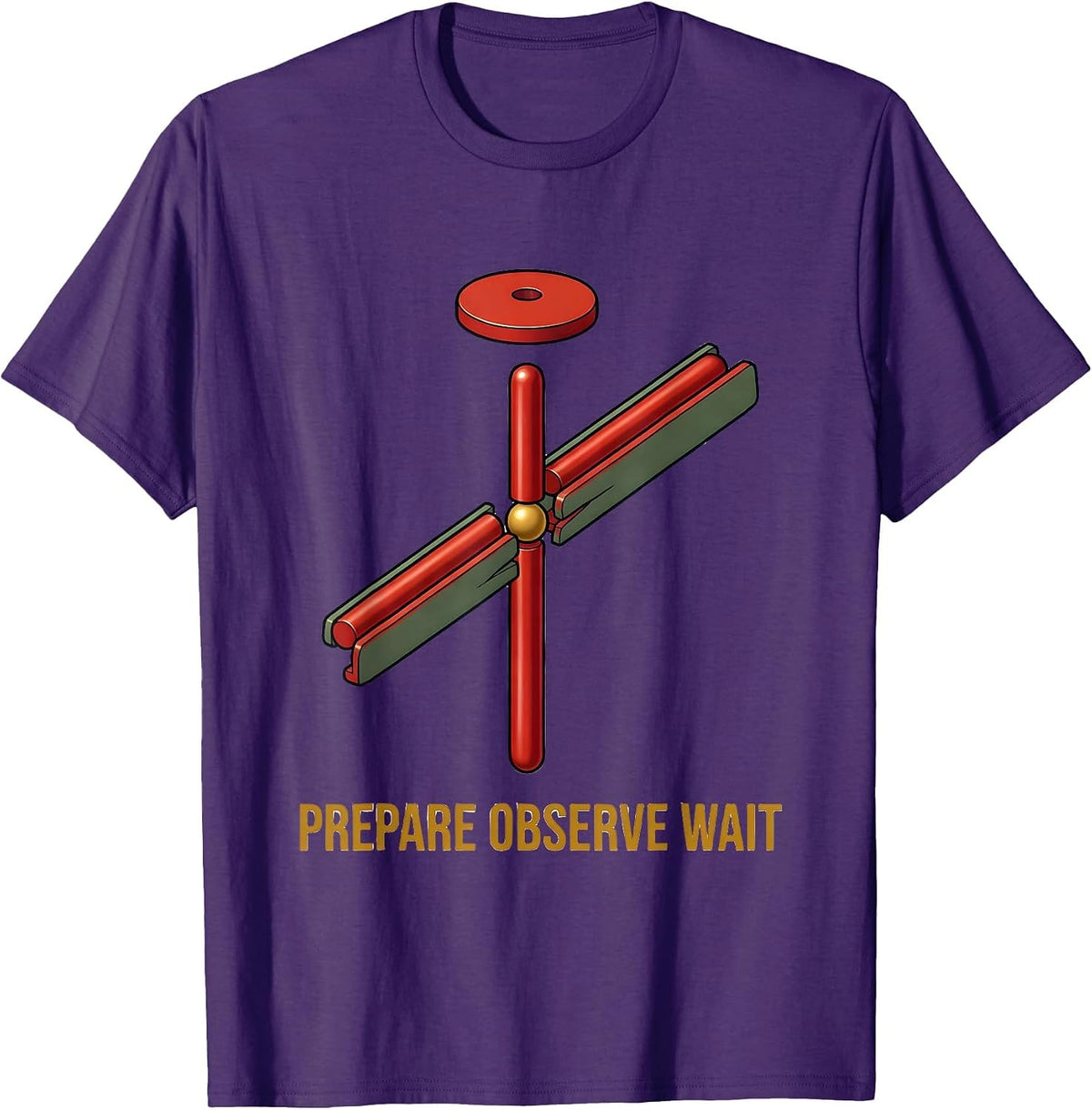Prepare Observe Wait Montessori Teacher Philosophy Pride T-Shirt - Purple