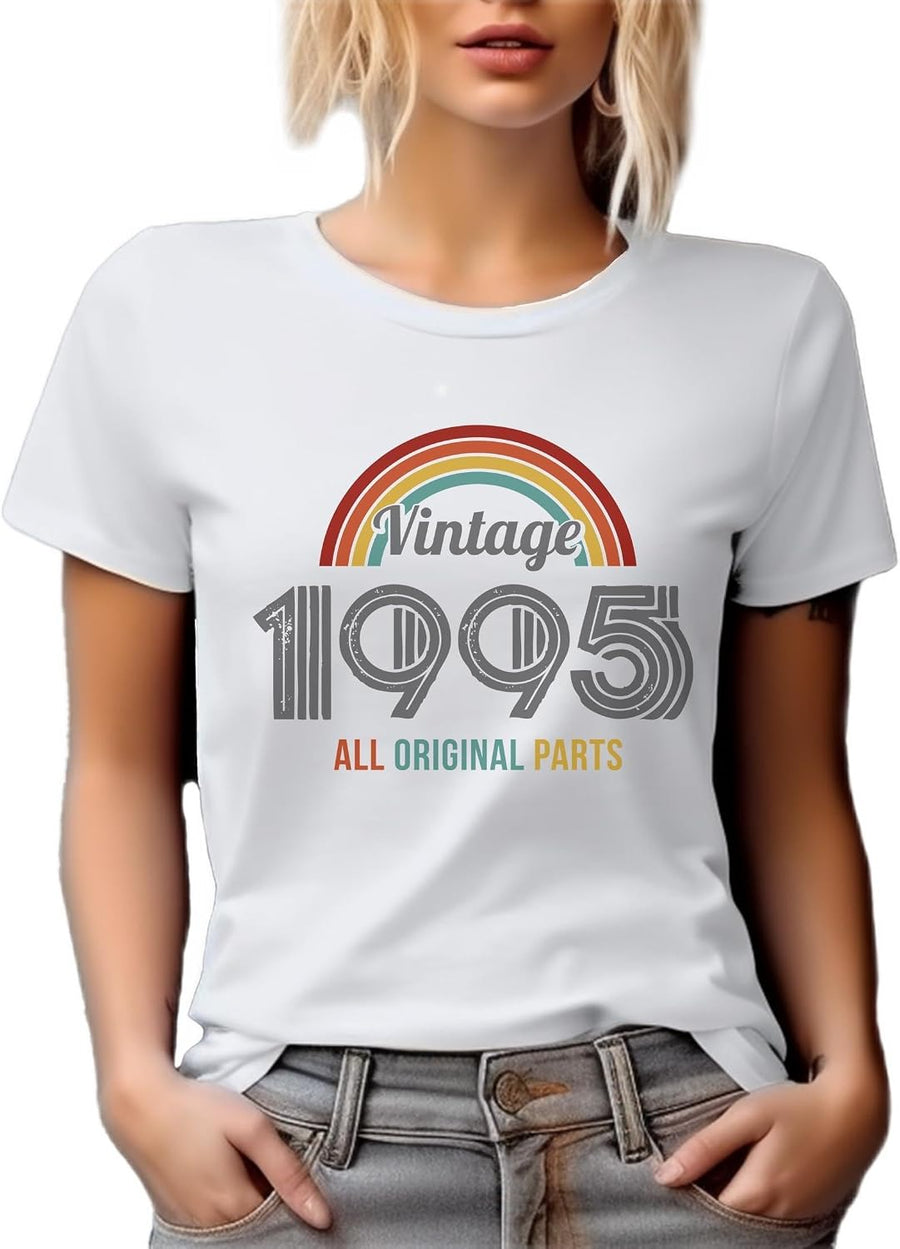 Vintage 1995, All Original Parts feat. a Rainbow Graphic Tshirt - White