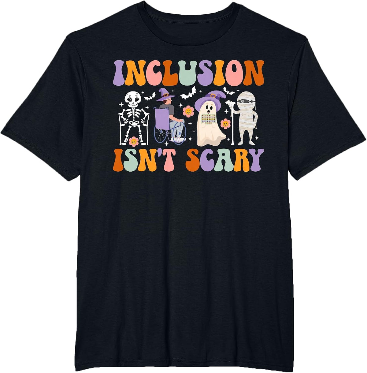 Spooky ABA Therapist Halloween Groovy ABA Therapy T-Shirt - Black