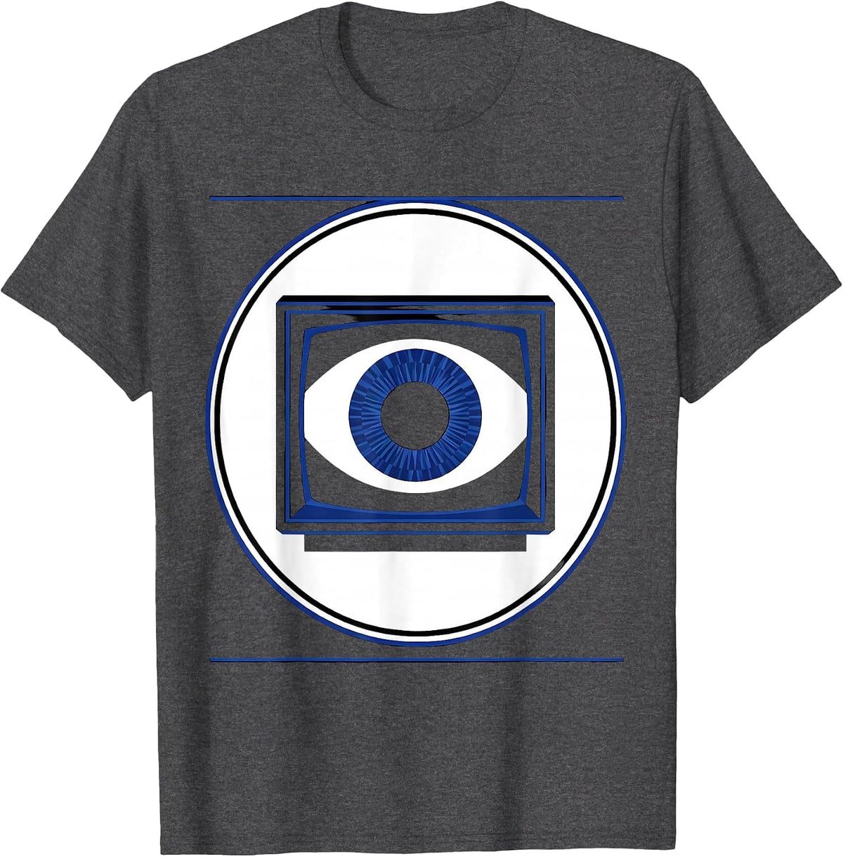 Big Brother Surveillance Eye Television Graphic T-Shirt - Dark Heather Grey