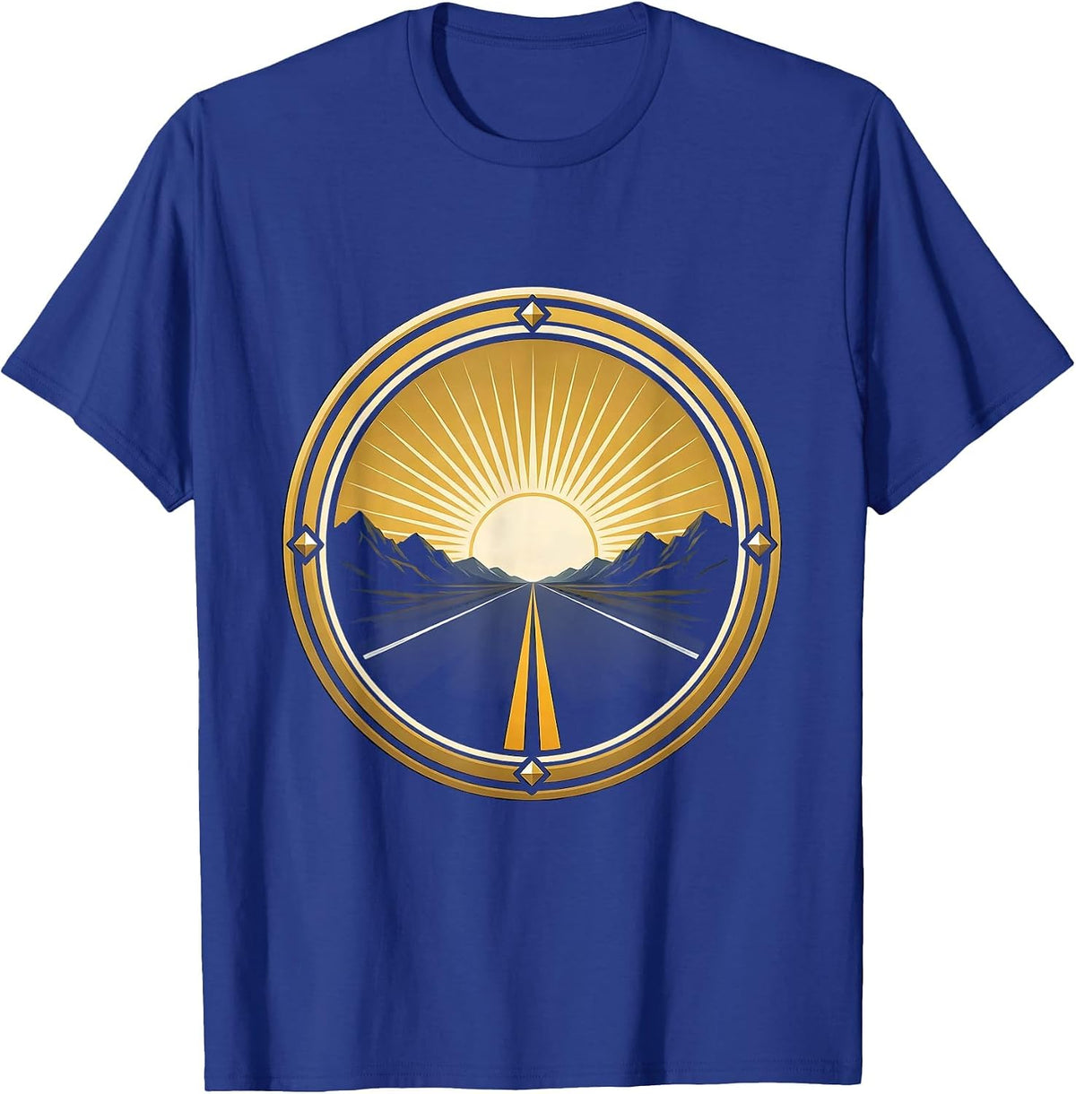 Open Road Horizon Proud Life Graphic T-Shirt - Royal Blue