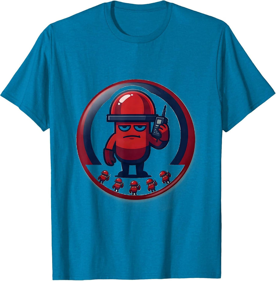 Sealed EMS Paramedic Mascot Badge EMT Crew T-Shirt - Sapphire Blue