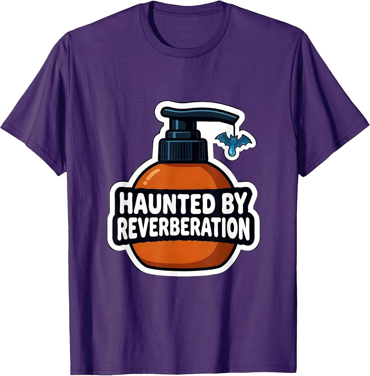 Haunted By Reverberation Funny Sonographer Halloween T-Shirt - Purple