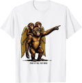 Men's Point At You They Move Funny Monkey Meme Humor T-Shirt - White