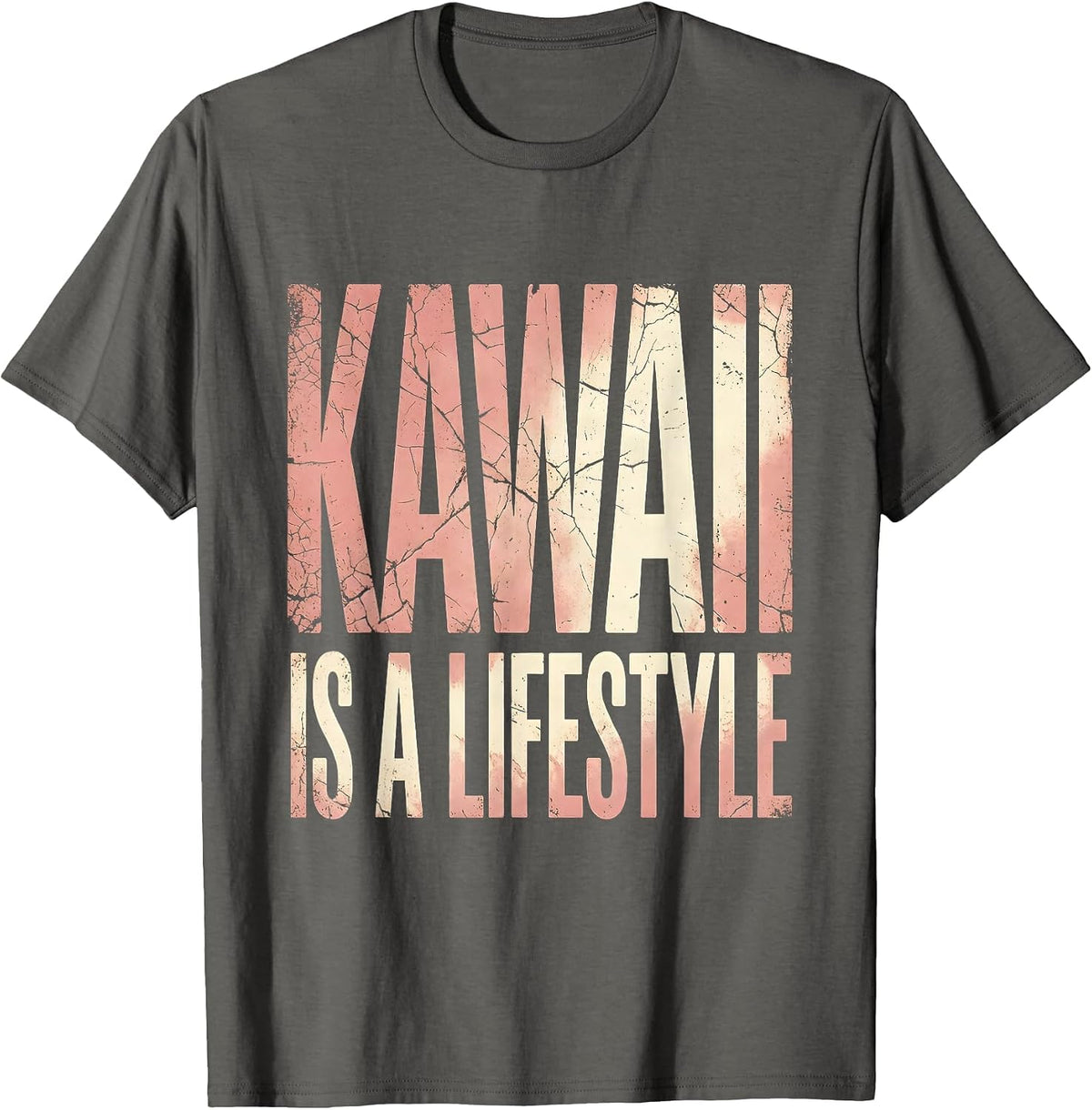 Men's Kawaii Is A Lifestyle Cute Aesthetic Design T-Shirt - Asphalt Grey
