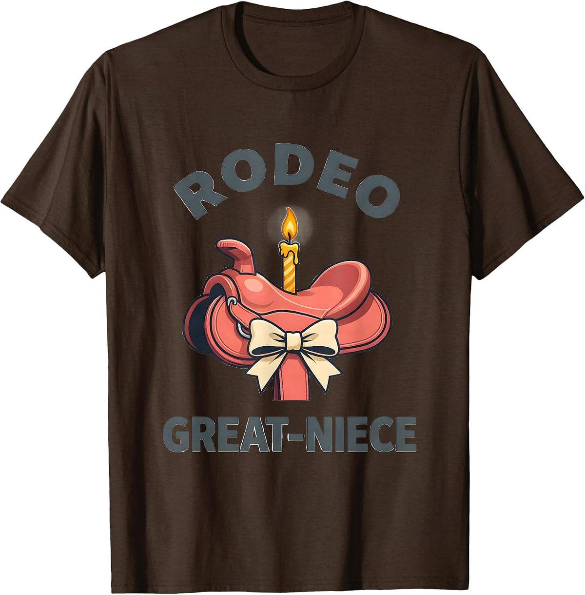Rodeo Great-Niece Pink Boots Coquette CowGirl Birthday Party T-Shirt - Brown