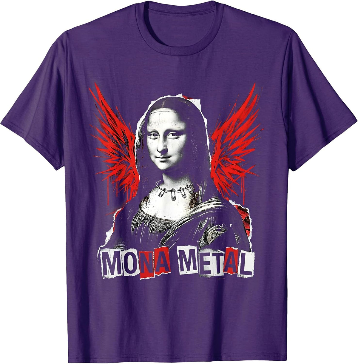 Mona Metal Funny Punk Metal Streetwear Art Lover T-Shirt - Purple