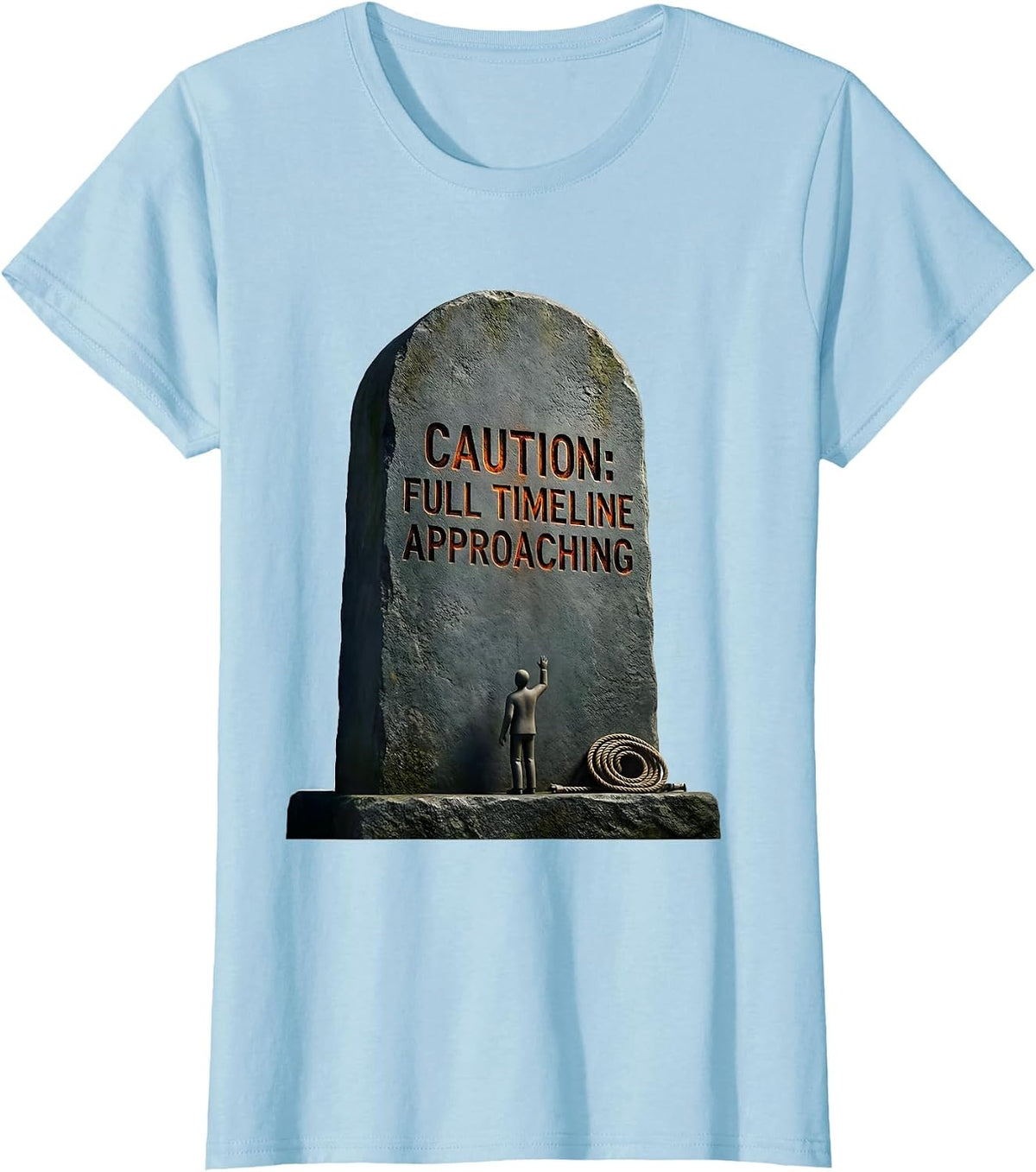 Women's Caution: Full Timeline Approaching Funny History Teacher T-Shirt - Baby Blue