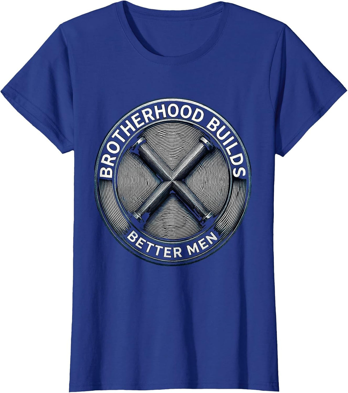 Women's Brotherhood Builds Better Men Iron Sharpens Iron T-Shirt - Royal Blue