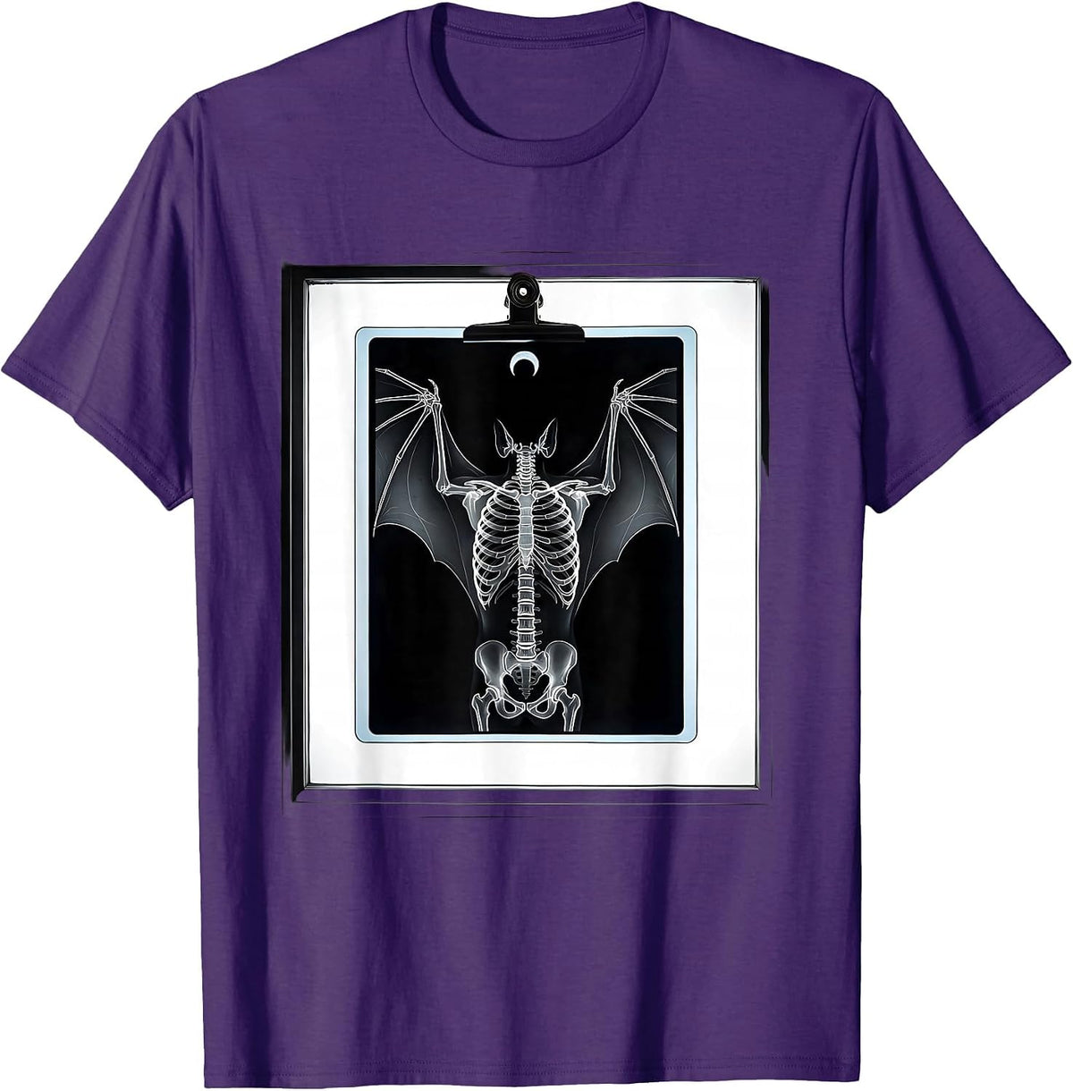 Radiograph Bat Halloween Radiology Tech Humor T-Shirt - Purple