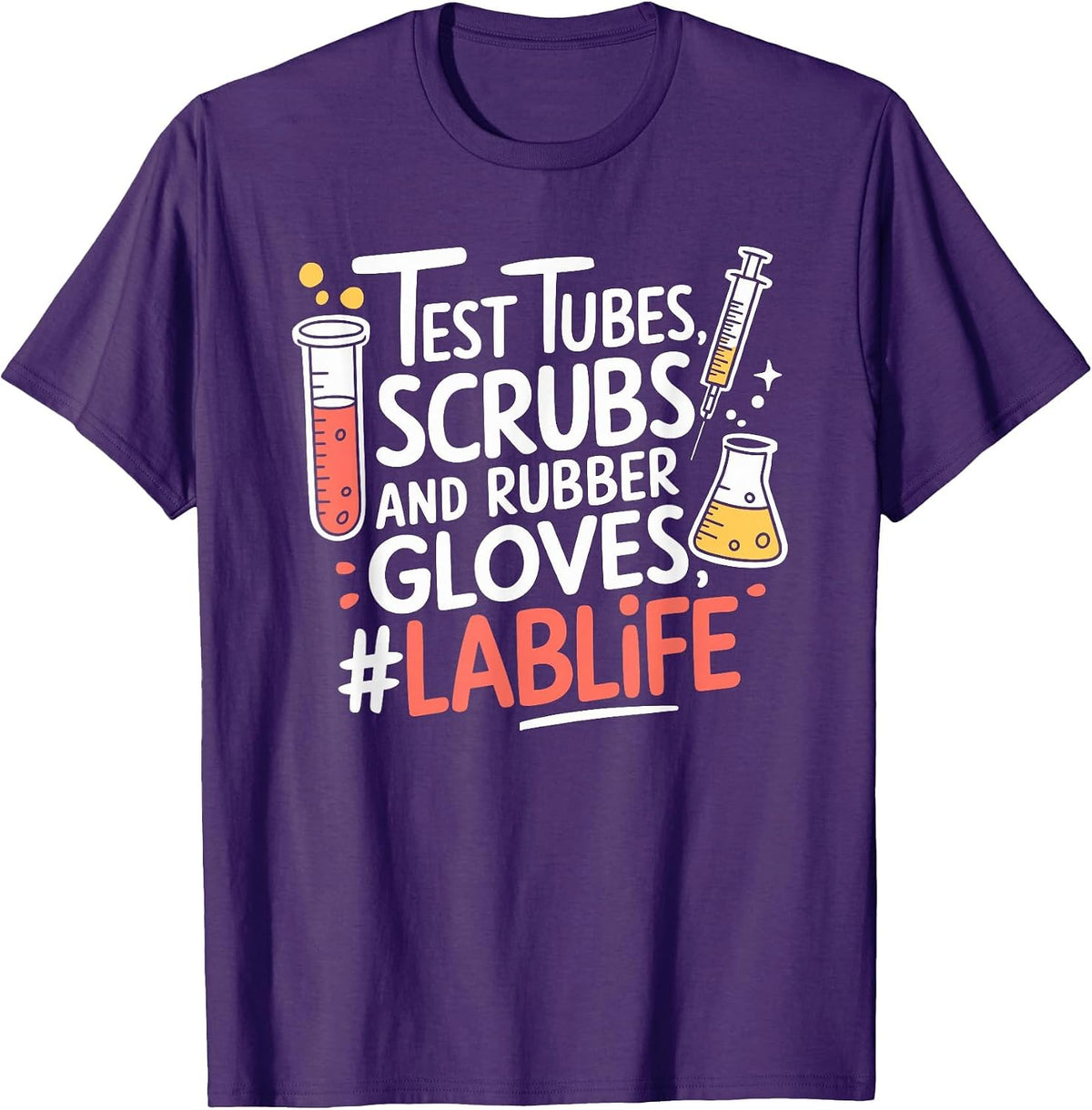 Medical Laboratory Lab Technician and Laboratory Week T-Shirt - Purple