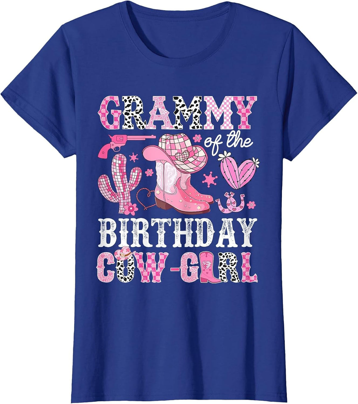 Grammy of The Birthday Cow-Girl Rodeo Cowgirl Bday T-Shirt - Royal Blue