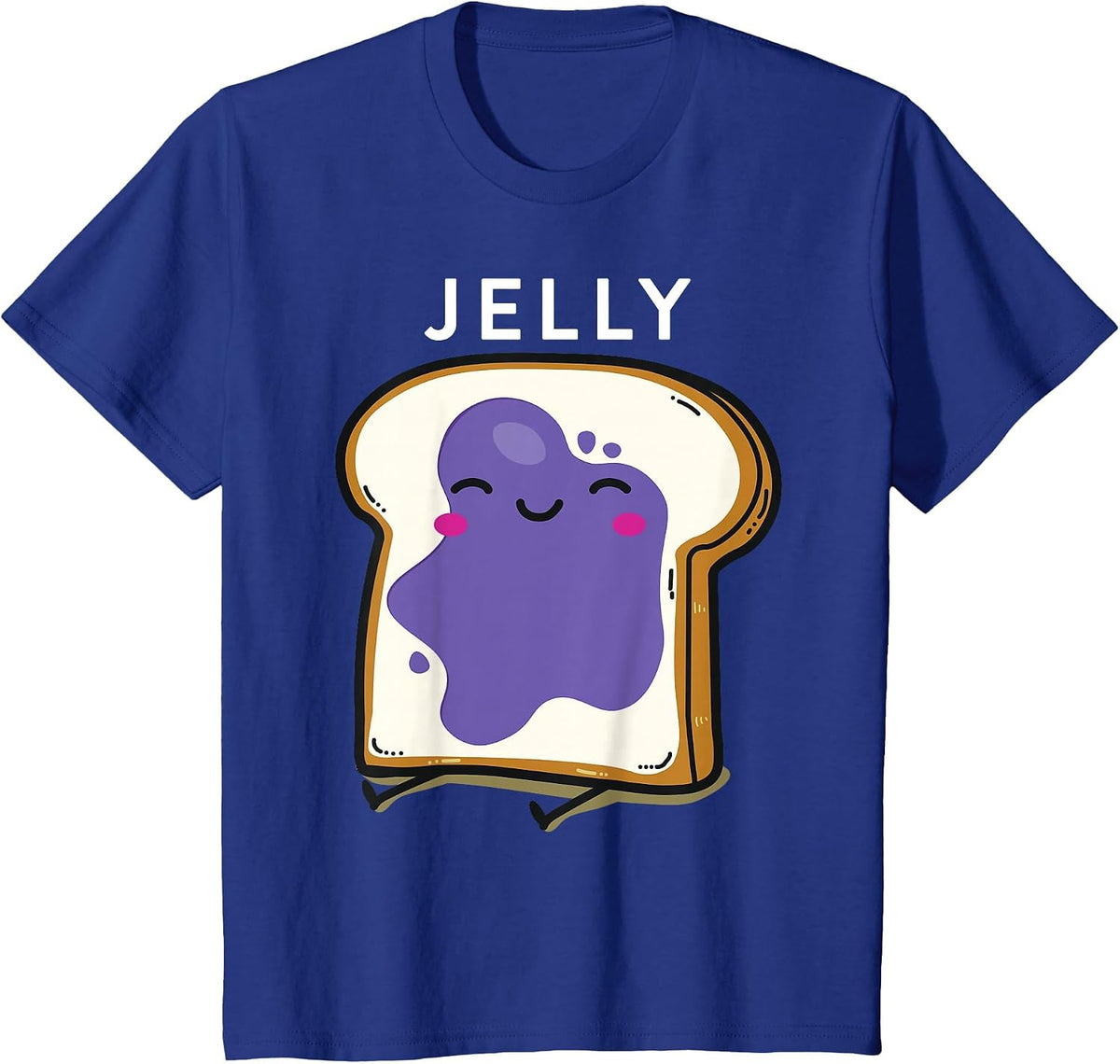 Peanut Butter & Jelly Matching Couple Shirts Funny Outfits T-Shirt - Royal Blue