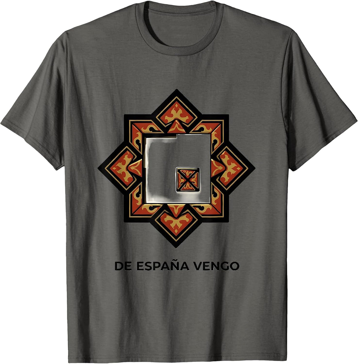 De España Vengo Patriotic Spanish Heritage Souvenir T-Shirt - Asphalt Grey