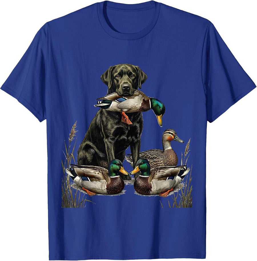Working Retriever Duck Hunter Humor Gift T-Shirt - Royal Blue