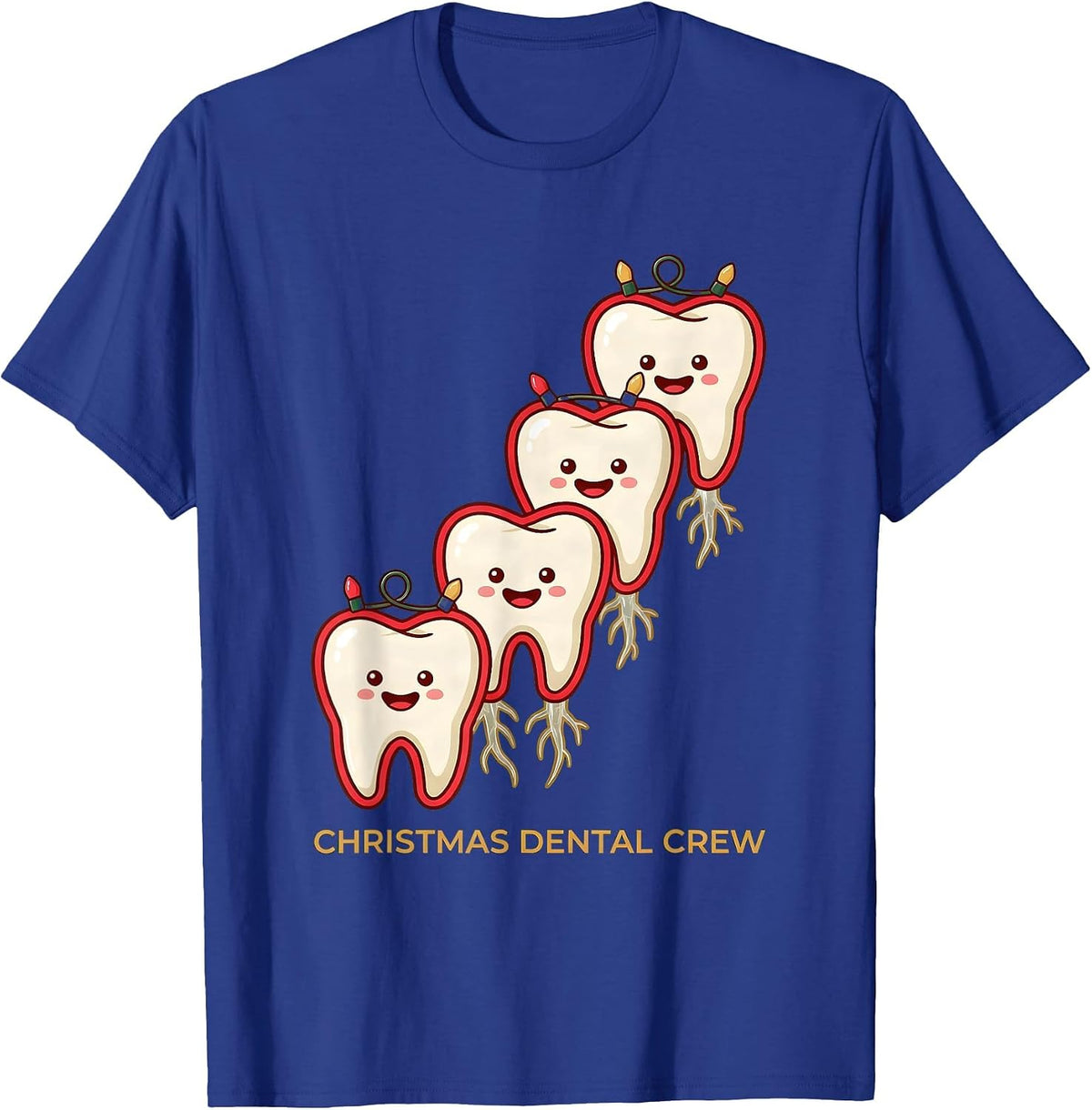 Christmas Dental Crew Funny Dentist Dental Team Christmas T-Shirt - Royal Blue