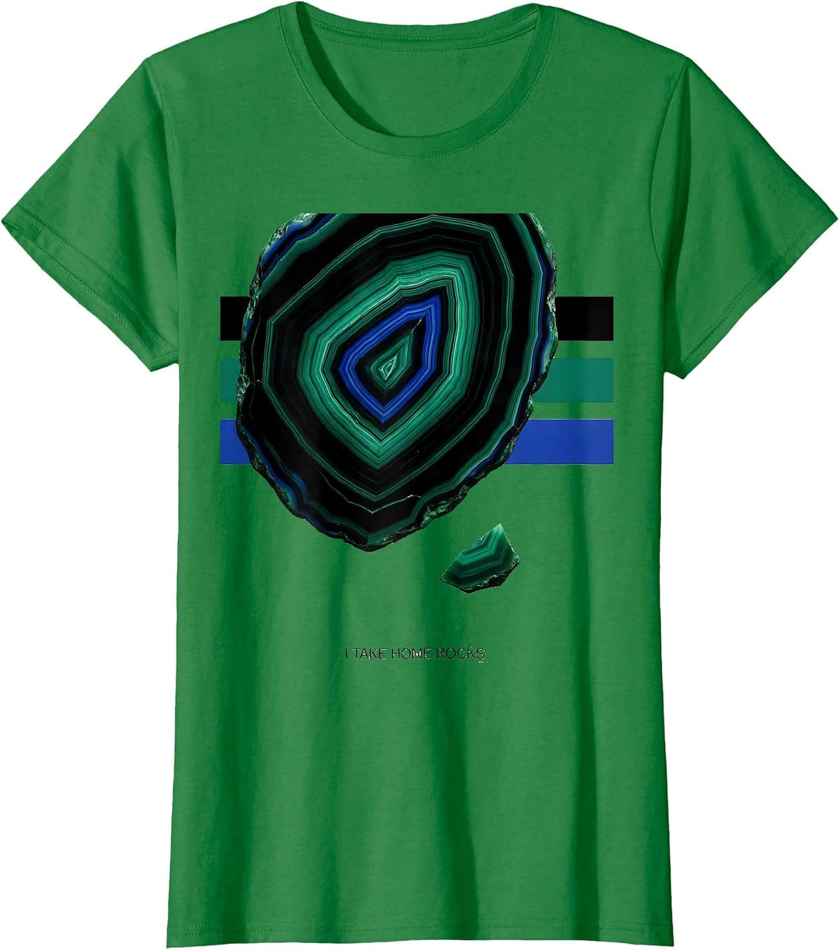 Women's I Take Home Rocks Funny Rock Collector Geologist Geology T-Shirt - Kelly Green