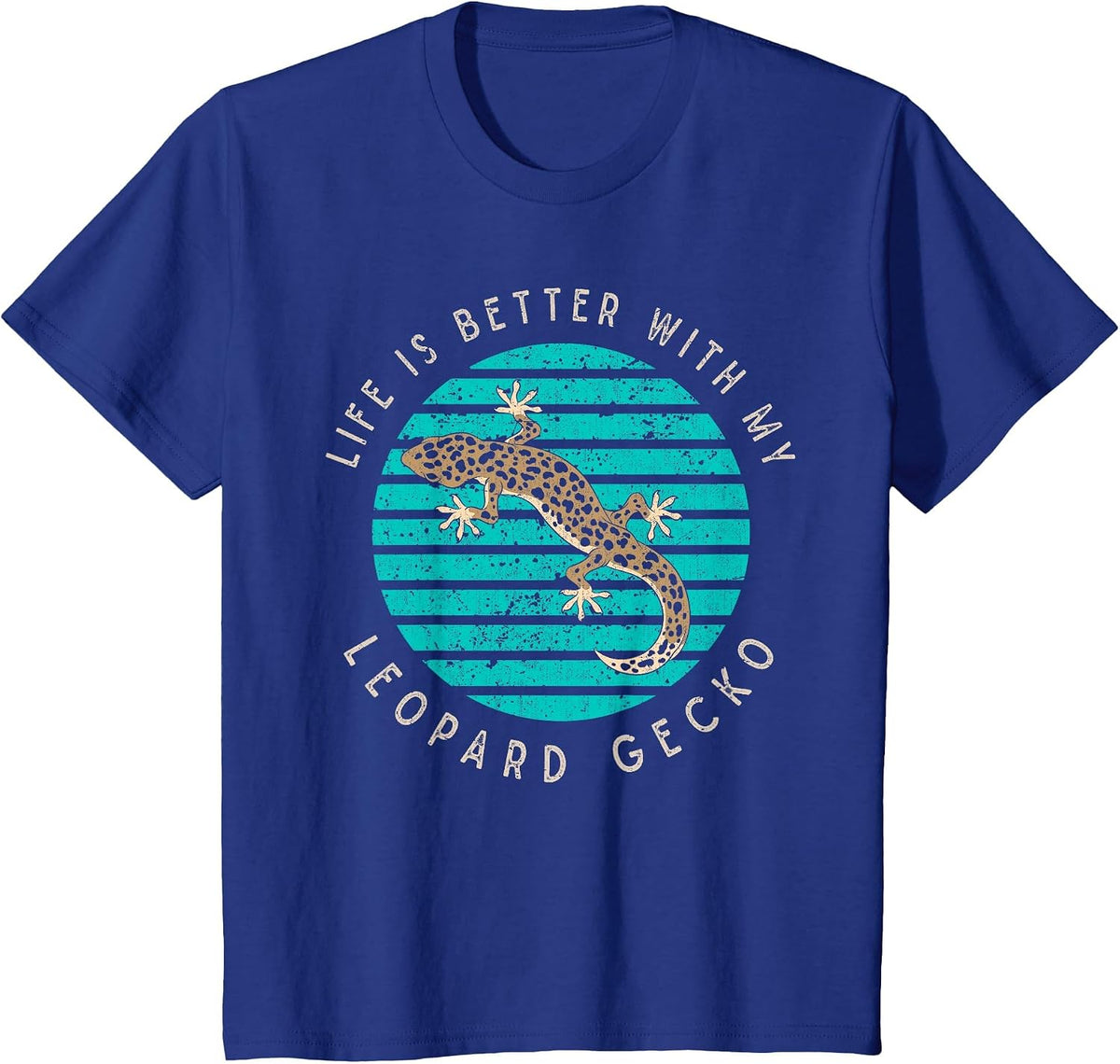 Reptile Pet Owner Funny Lizard Animal Lover Leopard Gecko T-Shirt - Royal Blue