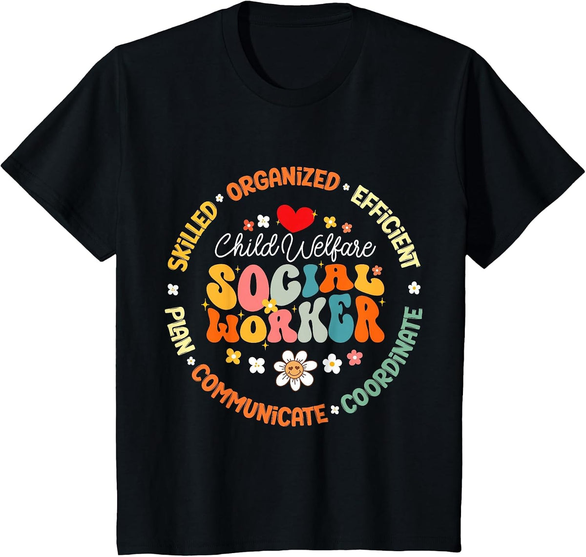Child Welfare Social Worker Appreciation Week Back School T-Shirt - Black