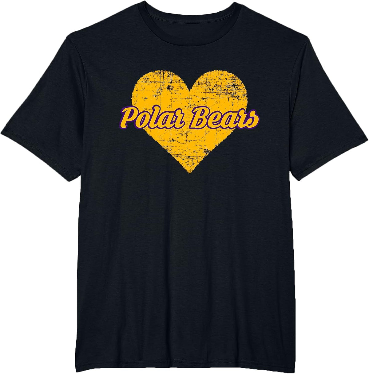 Jackson Polar Bears Over Heart T-Shirt - Black