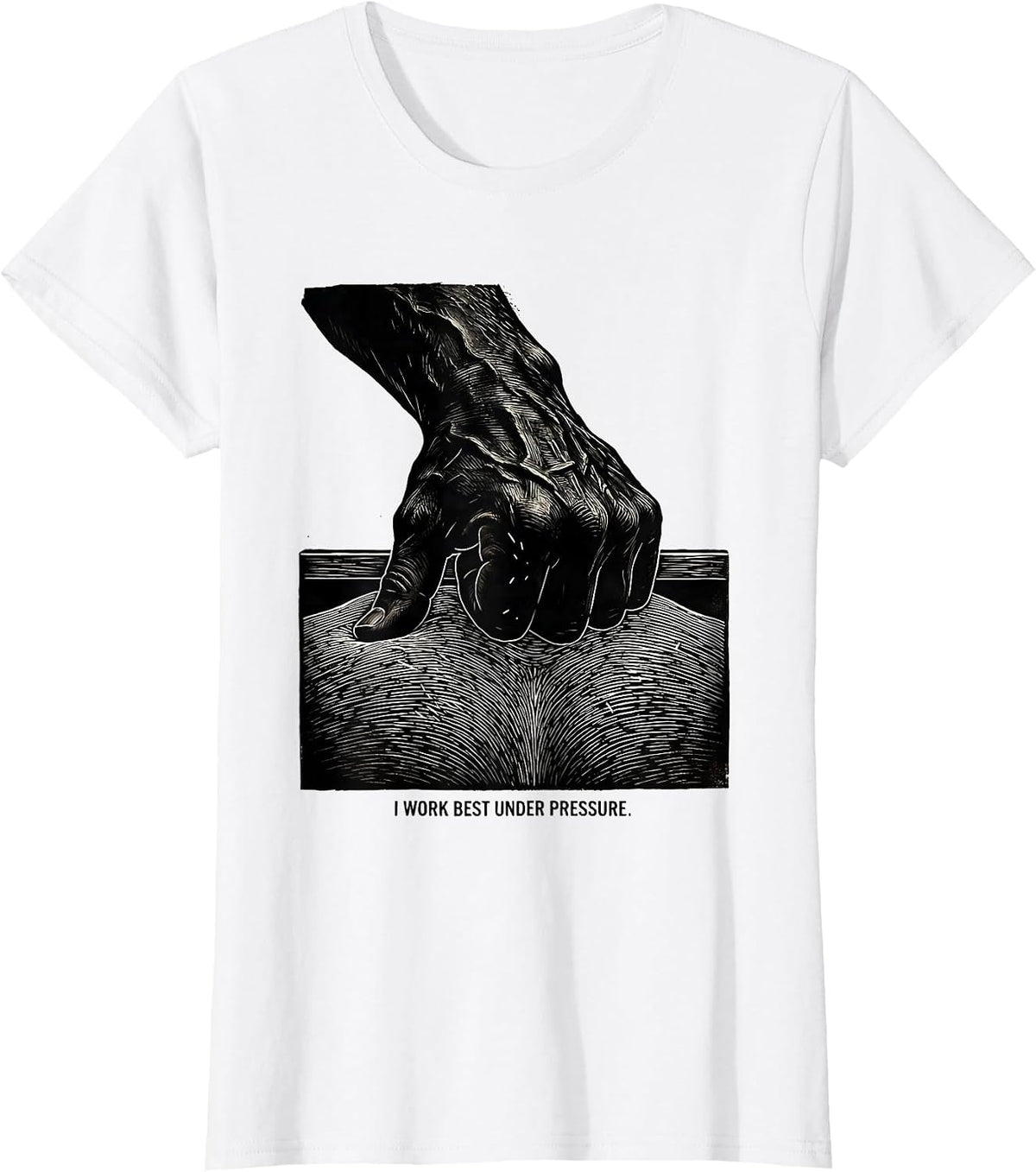I Work Best Under Pressure Funny Physical Therapist Massage T-Shirt - White