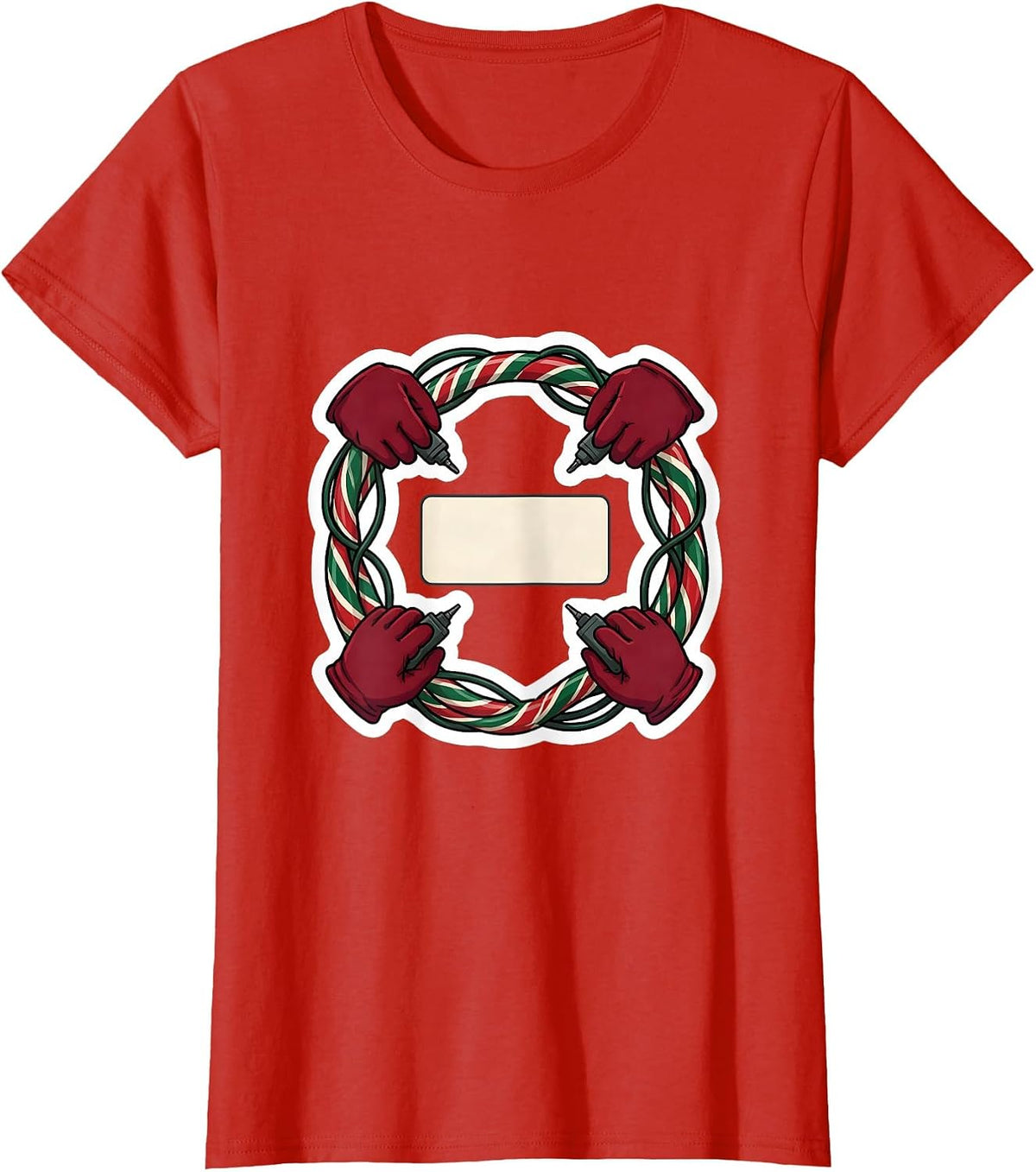 Sonographer Sealed Badge Ultrasound Tech Christmas Humor T-Shirt - Red