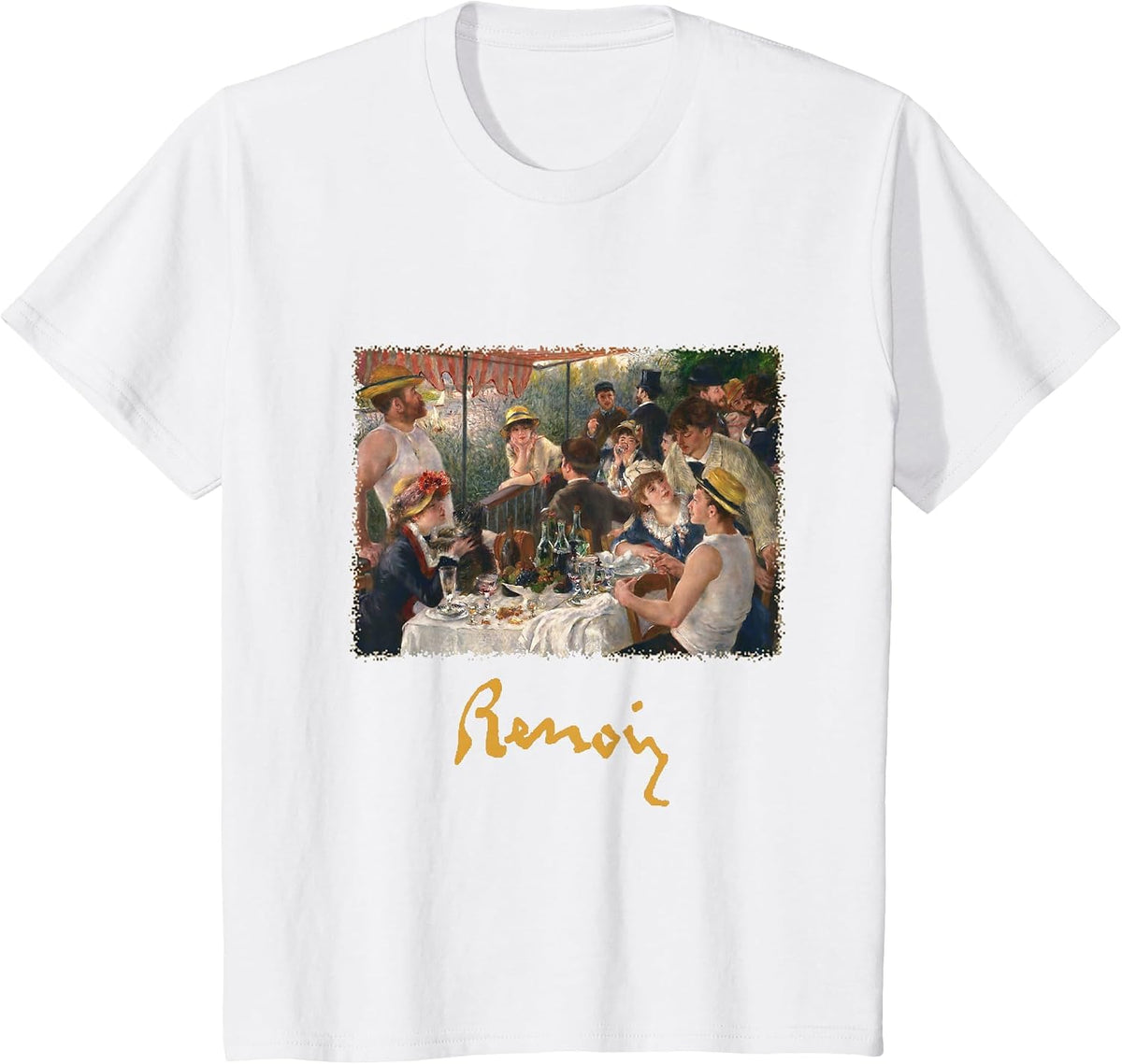 Luncheon of the Boating Party by Pierre-Auguste Renoir T-Shirt - White